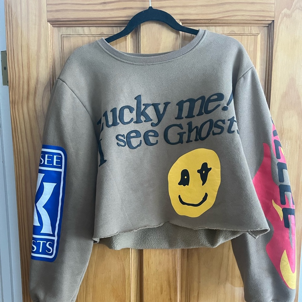 lucky me I see ghosts sweatshirt